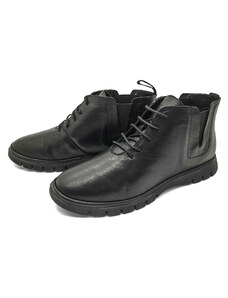 Dámské kožené kotníkové boty 150-19095 Wild černá