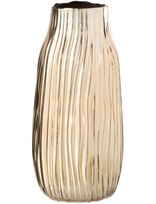 Zlatá skleněná váza J-line Noterich 26 cm