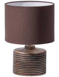 Hoorns Hnědá dřevěná stolní lampa Renzo