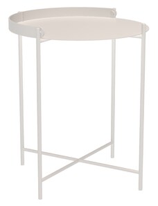 Bílý kovový zahradní odkládací stolek HOUE Edge 46,5 cm
