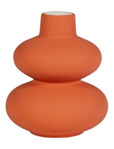 Hoorns Oranžová keramická váza Sens 19 cm