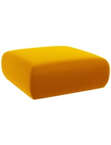 Žlutá sametová podnožka Windsor & Co Lola 100 x 100 cm