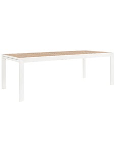 Bílý hliníkový zahradní rozkládací jídelní stůl Bizzotto Belmar 220/340 x 100 cm