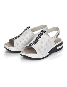 Dámské kožené sandále V5915-80 Rieker bílé