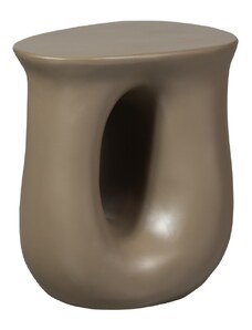 Hoorns Hnědý keramický odkládací stolek Maysan 41 x 31 cm