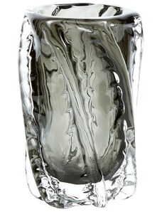 Hoorns Šedá skleněná váza Gonapar 21 cm
