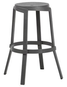 Nardi Šedá plastová zahradní barová židle Stack Maxi 76,5 cm