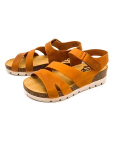 Dámské kožené sandálky 355890 APURE CUERO Plakton hnědá