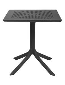 Nardi Antracitově šedý plastový zahradní stůl Clip 70 x 70 cm
