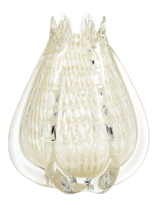 Hoorns Bílá skleněná váza Queen 24 cm