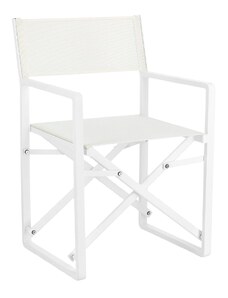 Bílá hliníková skládací zahradní židle Bizzotto Konnor