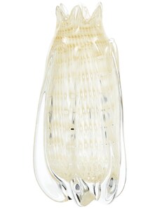 Hoorns Bílá skleněná váza Queen 30 cm