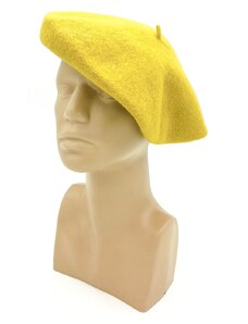 Dámský baret žlutozelený Karpet