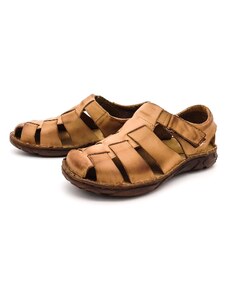 KLONDIKE Pánské kožené sandále S-36 hnědá QUO VADIS