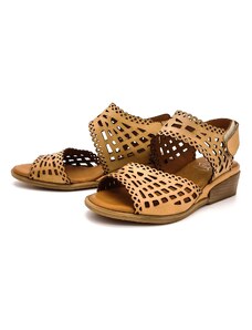 Dámské kožené sandálky 0611601-0023 WILD béžová