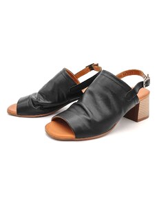 BONAMOOR Dámské kožené sandále 011 726-02 QUO VADIS černé