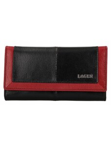 DÁMSKÁ PENĚŽENKA KOŽENÁ BLC/4228/219 BLK/RED Lagen černá