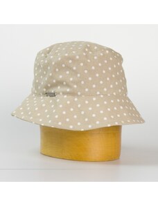 Dámský klobouk 3344 klobouk s puntíky béžová Karpet béžový