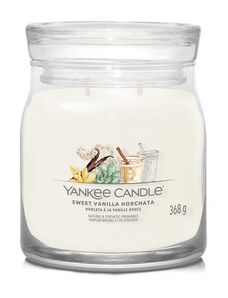 Yankee Candle vonná svíčka Signature ve skle střední Sweet Vanilla Horchata 368g