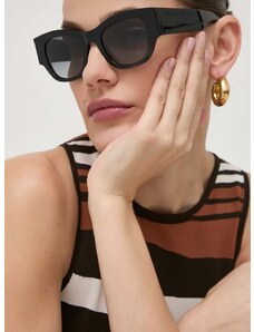 Sluneční brýle Alexander McQueen dámské, černá barva, AM0420S
