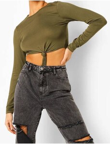 Khaki body top Boohoo, velikost 38