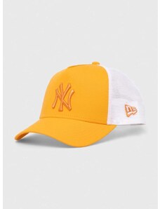 Kšiltovka New Era NEW YORK YANKEES oranžová barva, s aplikací