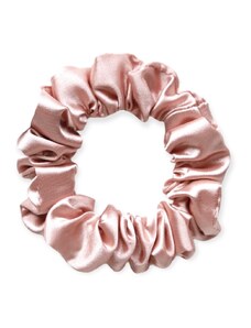 MURU Úzká saténová scrunchie gumička - Broskvová