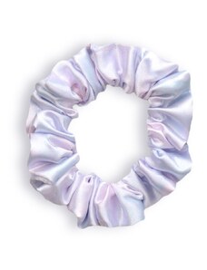 MURU Úzká saténová scrunchie gumička - Perleťová