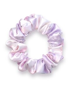 MURU Úzká saténová scrunchie gumička - Fialka