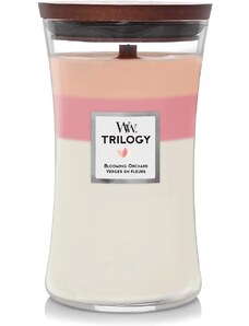 WoodWick vonná svíčka s dřevěným knotem velká Blooming Orchard 609g