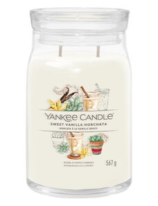 Yankee Candle vonná svíčka Signature ve skle velká Sweet Vanilla Horchata 567g