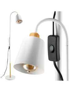 BERGE LED stojací lampa 1xE27 150cm bílá