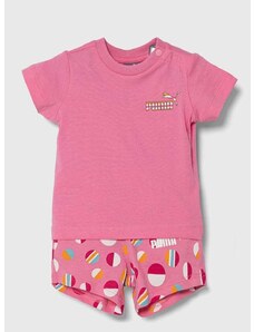 Dětská souprava Puma ESS+ SUMMER CAMP Infants Set JS růžová barva