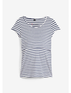bonprix Těhotenské/kojicí tričko s organickou bavlnou Modrá