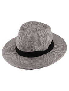 Fiebig Fedora Raffia - slaměný šedý klobouk - Bestseller