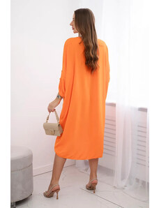 K-Fashion Oversize šaty s výstřihem do V pomeranč
