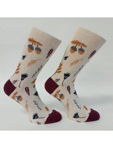 Dámské ponožky s ruličkovým lemem Trepon Eichel, béžové