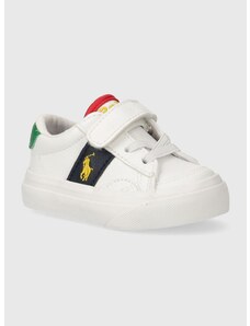 Dětské sneakers boty Polo Ralph Lauren bílá barva