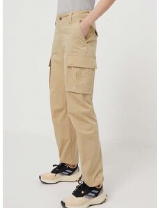 Kalhoty The North Face dámské, béžová barva, jednoduché, high waist, NF0A82GGLK51