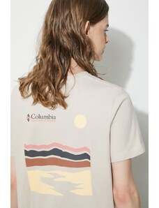 Bavlněné tričko Columbia Boundless Beauty béžová barva, 2036581