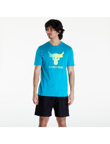 Pánské tričko Under Armour Project Rock Payoff Graphic Short Sleeve Tee Circuit Teal/ Radial Turquoise/ High-Vis Yellow
