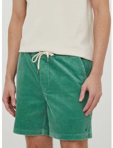 Manšestrové šortky Polo Ralph Lauren zelená barva