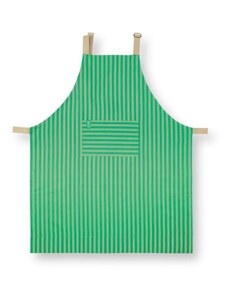 Pip Studio Stripes Green kuchyňská zástěra 72x89,5cm, zelená