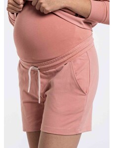 L2W Těhotenské kraťasy 2v1 Shorts Jog růžové bavlněné