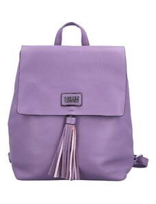 Coveri Stylový dámský koženkový kabelko/batoh Barbalea, fialový