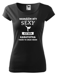 Fenomeno Dámské tričko Sexy karatistka - černé