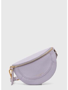 Kožená kabelka Gianni Chiarini fialová barva