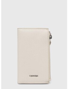 Peněženka Calvin Klein béžová barva, K60K611691