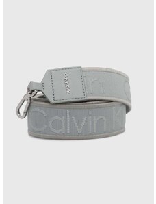 Popruh na kabelku Calvin Klein šedá barva