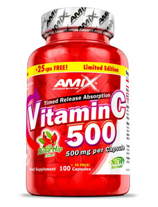 Amix Vitamin C+Rose Hips 500 mg 125 cps